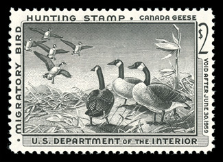 RW25, 1958 $2.00 Black, impeccably well centered within large margins, strong color, o.g., n.h., extremely fine 2009 PSE certificate (Superb 98 SMQ $380.00).