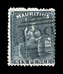 S.G. Z258, Mauritius used in Seychelles lot of 40 stamps with B64 cancels, several scarce items including Z2, Z12, Z13 (two), Z29 and Z30, plus some others cataloging in the
£100-£325 range, three are seven of Z20, others in quantities of t