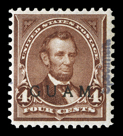 4S-E, 4c Brown, handstamped Specimen., three examples, one normally handstamped diagonally, one handstamped vertically and another handstamped horizontally, o.g., one with
slightly glazed gum, fine-very fine 2005 PF certificate for normally p