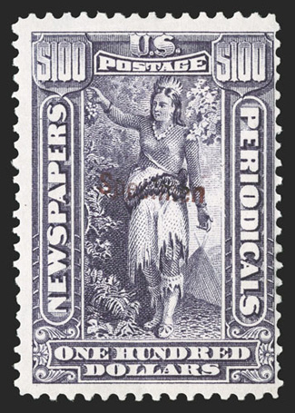 PR114S-125S, 1c-$100.00 Newspapers overprinted Specimen Type E cplt., o.g., h.r., 5c natural s.e., some small thinned spots, otherwise mostly fine-very fine
set.