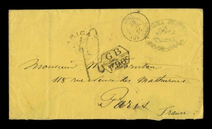 1825-67 Republic of Bolivia pre-stamp postal history substantial collection of 180 covers with the vast majority being entire folded letters, this collection is a fascinating
documentation of the postal markings of the numerous post offices that