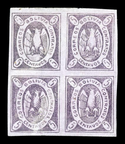 1867 5c-100c Condor comprehensive and highly specialized collection, a beautifully written up collection on exhibition pages documenting the mint issues in singles, blocks and
other multiples, postally used examples where the value was so used an