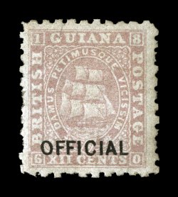 S.G. O4, 1875 12c Brownish purple with OFFICIAL overprint, unused, regummed, warm color, faint horizontal bend, fine 1997 Brandon certificate (Scott O4
$2,600.00).