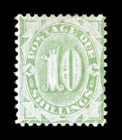 S.G. D43, 1902-04 10- Emerald green postage due, warm color, part o.g., a fine example of this scarce postage due 2008 BPA certificate (Scott J21 $3,000.00).