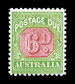 S.G. D110, 1936 6p Carmine and yellow green, deep intense colors, o.g., lightly hinged, very fine overall (Scott J62 $475.00).