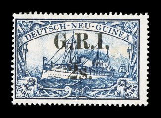 S.G. 13, 1914 2- on 2M Blue, strong rich color, o.g., certificate mentions a small gum stain which is quite faint and certainly not visible on the face, fine only 57 2M stamps
were surcharged signed H. Bloch and accompanied by a 2008 BPA