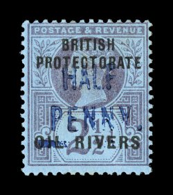 S.G. 14, 1893 12p on 2 12p Purple on blue, Ty. 4 surcharge in blue, strong rich colors, o.g., lightly hinged, fine 1991 RPS certificate (Scott 24 $325.00).