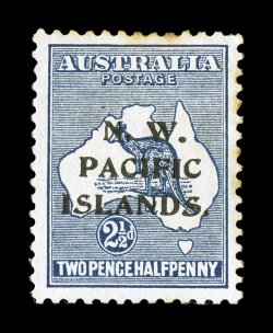S.G. 87, 1916 2 12p Indigo, Die II, watermarked wide Crown and narrow A, well centered, strong color, o.g., some staining in top and right perforations, nonetheless a
collectable example of this major rarity, which is almost never offered at au