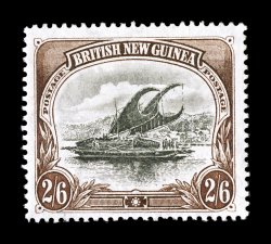 S.G. 16a, 1905 26 Black and brown on thin paper, beautifully rich colors on fresh white paper, o.g., lightly hinged, very fine 2008 BPA certificate (Scott 8
$600.00).