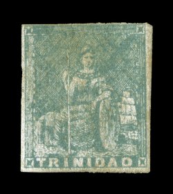 S.G. 15, 1855 (1p) Pale to greenish blue, second impression, rarely seen unused example, probably regummed, small repair, fine appearance clear 1957 BPA certificate not priced
unused in Stanley Gibbons.