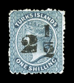 S.G. 38, 1881 2 12 on 1- Dull blue, setting 9, surcharge type 25, unused, nicely centered, rich color, very fine for this 1977 PF and 2008 BPA certificates (Scott 26
$850.00).