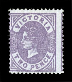 S.G. 198, 1878 2p Dull violet mauve on lilac, the unique mint example, deep rich color, part o.g., fine this emergency printing is quite rare used, with only 30-40 examples
recorded, however this is the only recorded mint copy to date, and
