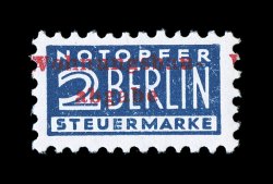 Michel 2aAWa, 1949 2pf Dark blue, Wohnungsbau overprint in red, wmk. 1, perf. 11, extraordinarily bright and fresh, o.g., n.h., a very fine example of this petite and
especially elusive variety 1985 Peter Harlos certificate.