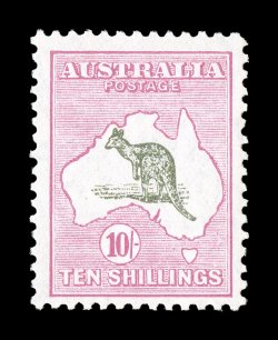 S.G. 112, 1929 10- Grey and pink, exceedingly bright color on fresh white paper, o.g., lightly hinged, very fine (Scott 101 $550.00).
