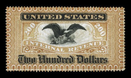 Turner Essay 10b, $200.00 U.S.I.R., perforated plate essay, frame surface printed in buff, strong color, nicely centered, o.g., very fine.
