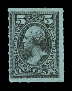 RB16c, 5c Black, roulette 6, unused, deep color and a sharp impression, small thin spot, fine appearance.