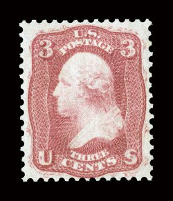 56 3c Brown rose August, rich color, full o.g., lightly hinged, very fine 1973 PF certificate.