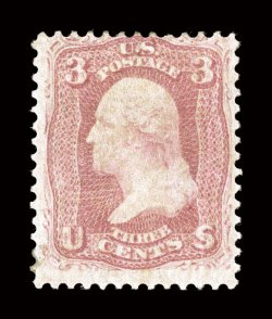 64, 3c Pink, a rarely seen sound mint copy, strong color in the true Pink shade, full original gum, fine 2007 PSE certificate.