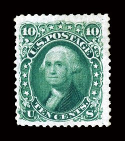 106, 10c Green re-issue, uncommonly large margins, strong color and impression, full o.g. that has been relatively lightly hinged, very fine 1971 and 2008 PF certificates
ex-Waud.