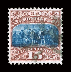 119, 15c Brown and blue, Ty. II, used, attractively well centered within balanced margins, very light fancy geometric cancel, extremely fine 2001 PF
certificate.