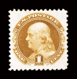 133a, 1c Brown orange re-issue, without gum as issued, well centered within large margins, strong color and a crisp detailed impression, extremely fine 1988 PF
certificate.