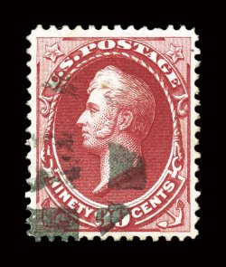 155, 90c Carmine, used, well centered within large margins, deep vivid carmine color, segmented cork cancel, extremely fine 2001 PF certificate.