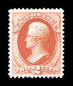 183, 2c Vermilion, a highly select mint single that is exceptionally well centered within large margins, attractive color, pristine o.g., never hinged, extremely fine 1998 PF
certificate.