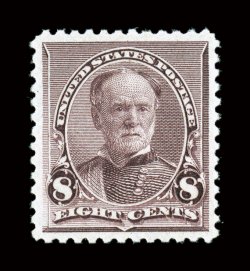 225, 8c Lilac, exceedingly well centered within uncharacteristically large margins, strong color and a crisp impression, unblemished o.g., n.h., extremely fine 2000 and 2004
PF certificates.