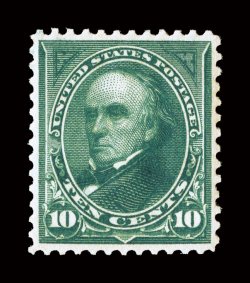 273, 10c Dark green, uncharacteristically well centered, deep prooflike color and impression, o.g., n.h., extremely fine 1984 PF certificate.