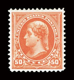 275, 50c Orange, uncommonly well centered and margined, vibrant color, o.g., barely hinged, extremely fine 1983 PF certificate.