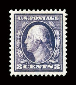 376, 3c Deep violet, Ty. I, magnificently centered amid huge jumbo margins, strong rich color and impression, pristine o.g., n.h., extremely fine a striking large-margined gem
1995 PF certificate.