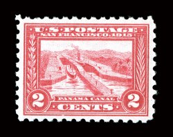 402, 2c Panama-Pacific, perf. 10, unusually well centered and margined, bright fresh color, o.g., n.h., extremely fine 2007 PSE certificate.