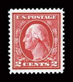 406, 2c Carmine, Ty. I, marvelously well centered within lavishly large margins, radiant rich color and a vivid impression on fresh paper, o.g., n.h., extremely fine gem 2007
PSE certificate (XF-Superb 95 Jumbo SMQ $245.00 for 95 and $960.00 f