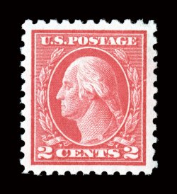 425, 2c Rose red, Ty. I, a flawless mint single, possessing mathematically precise centering amid exceedingly large margins, brilliantly fresh color and a clean impression,
pristine o.g., n.h., superb a truly gem stamp in all respects 2008 PSE