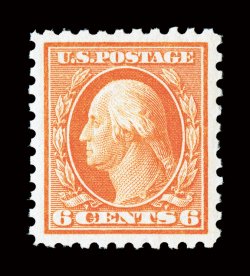 429, 6c Red orange, brilliant color, exceedingly well centered within unusually wide margins, o.g., n.h., extremely fine 2008 PSE certificate (XF-Superb 95 SMQ
$1,300.00).