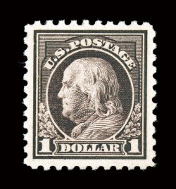 478, $1.00 Violet black, well centered amid generous margins, deep color and a sharp impression, o.g., very lightly hinged, extremely fine 2003 PF certificate and 2008 PSE
certificate (XF 90 SMQ $1,100.00).