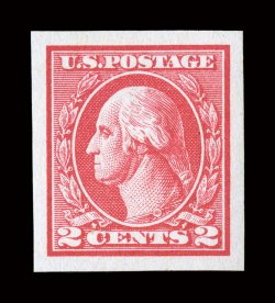 533, 2c Carmine offset imperforate, Ty. V, four large and perfectly balanced margins, lovely rich color and impression, o.g., n.h., extremely fine a choice mint single of this
scarce stamp 1994 PF certificate.