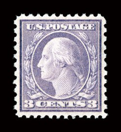 541, 3c Violet coil waste, uncharacteristically well centered within large margins, lovely fresh color on bright paper, o.g., n.h., extremely fine actually a very difficult
stamp to find in this premium quality 2008 PSE certificate (XF-Superb