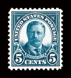 557, 5c Dark blue, exceedingly well centered and margined, deep intense color and impression, o.g., n.h., extremely fine 2008 PSE certificate (XF-Superb 95 SMQ
$410.00).