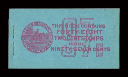 BK97, 97c Booklet of six eight panes of 806b, 2 12mm spacing, quite fresh, panes with fine centering, o.g., n.h., a very fine example of this scarce booklet.