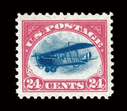 C3, 24c Carmine rose and blue, brilliant post office fresh mint example, lovely fresh colors on immaculate paper, large perfectly balanced margins all around, pristine o.g.,
n.h., extremely fine gem 2006 PF certificate (XF-Superb 95 SMQ $640