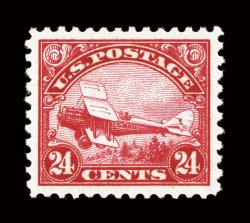 C6, 24c Carmine, highly select mint single, virtually perfectly centered within uncommonly large margins, deep fiery color and a well incised impression on pristine paper,
o.g., n.h., extremely fine a stamp for the perfectionist 2003 PF cert