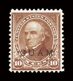 9, 10c Brown, Ty. II, an exceedingly fresh and desirable example of this key rarity, rich luxuriant color and a deeply etched impression, full o.g., lightly hinged, fine 2002
PF certificate.