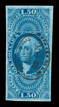 R3c101c, Highly select group of First Issue revenues in exceptional quality, 39 items in all, mostly low to medium catalog value stamps (ranging from 40c to $150.00) that have
been carefully collected for their outstanding condition, all appear