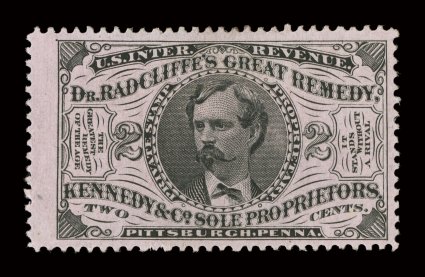 RS157c, Kennedy & Co., 2c Black, pink paper, bright and fresh, very fine.