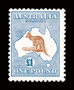 56, 1916 £1 Ultramarine and brown orange, rich fresh colors, o.g., lightly hinged, nearly very fine (S.G. 44a £2,250).