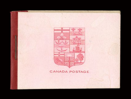 Unitrade BK1, 1900 Booklet of two panes of 77b, unexploded booklet, with both panes quite fresh, o.g., n.h., a very fine example of not only the first Canadian booklet, but
also the first ever booklet of the entire British Commonwealth.