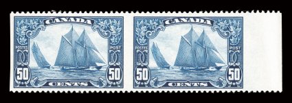 149d-59d, 1c-$1.00 King George V and Pictorials, imperforate vertically, complete set of horizontal pairs, well centered and fresh, o.g., 10c-20c hinged, all others including
the key 50c and $1.00 value are never hinged, very fine (Unitrade C$4,