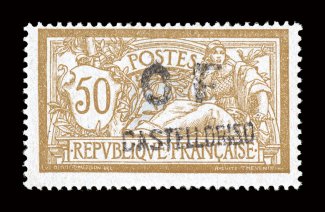 37, 1920 50c Bister brown and lavender, with OF handstamp, fresh color, o.g., lightly hinged, fine only 200 issued 1998 PF certificate.