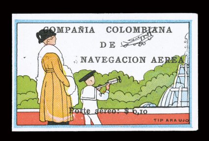 C2, 1920 10c Woman and boy air post, without gum as issued, full to large margins all around, brilliant colors, a very fine example of this scarce air post stamp 2004 Rendon
certificate.